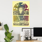 Poster Couverture vintage des années 60 / Art psychédéliq (Bureau à domicile)