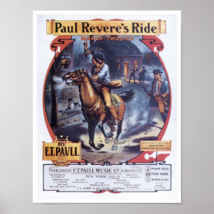 Poster Couverture Vintage du livre de Paul Revere