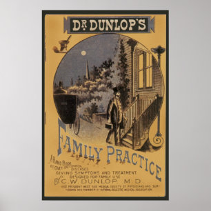 Poster Couverture vintage du livre Pratique familiale du