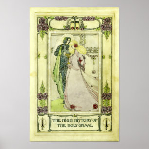 Poster Couverture vintage du Saint Graal par Jessie M. Ki