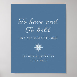 Poster Couvertures De Mariage Bleu Duché D'Hiver Pour Les