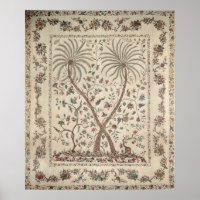 Couvre-lit avec motifs de palmiers