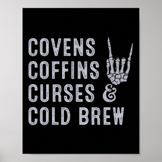 Poster Covens Coffins Curies Cold Brew Fall Halloween Spo (Devant)