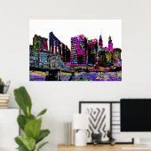 Poster Covington, Kentucky en graffiti (Bureau à domicile)