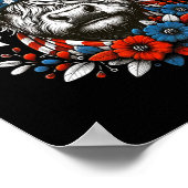 Poster Cow 4 juillet American Flag (Coin)