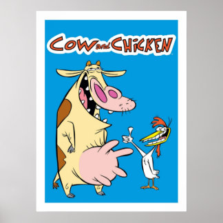 Poster Cow And Chicken
