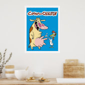 Poster Cow And Chicken (Cuisine)