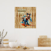 Poster Cow-boy cool Flamme de l'Ouest (Cuisine)