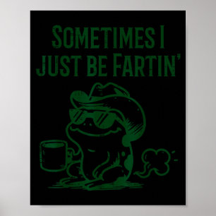 Poster Cow-boy Grenouille Fais du Bruit Fort Drôle Hommes