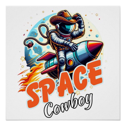 Poster Cow-boy spatial |Chemise aventure | Chemise spatia (Devant)