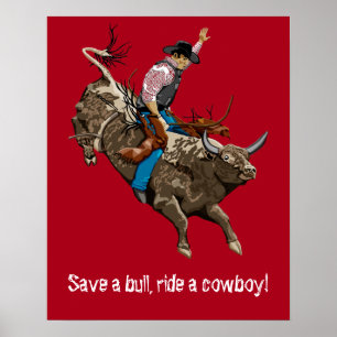 Poster Cow-boy vintage