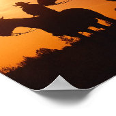 Poster cow-boys sur cheval imprimé toile (Coin)