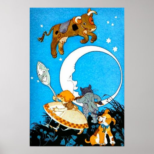Poster Cow Jumped Over the Moon (in 23 sizes) (Devant)