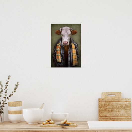 Poster Cow-man (Cuisine)