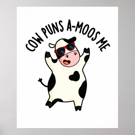 Poster Cow Puns Amoos Me Funny Cow Pun  (Devant)