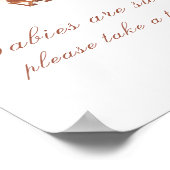 Poster Cowboy baby shower - Babies are sweet (Coin)