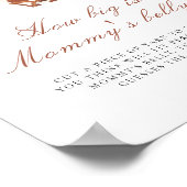 Poster Cowboy baby shower How big is mommy's belly  (Coin)
