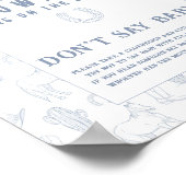 Poster Cowboy baby shower Ne dites pas bébé (Coin)