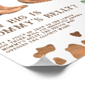 Poster Cowboy baby shower Quelle taille est le jeu du ven (Coin)