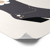 Poster Cowboy Boot 04 Noir Et Crème (Coin)