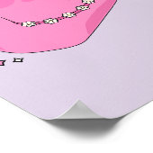 Poster Cowboy Casquette Preppy Violet Et Rose (Coin)