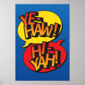Poster Cowboy contre ninja pop art primaire (Devant)
