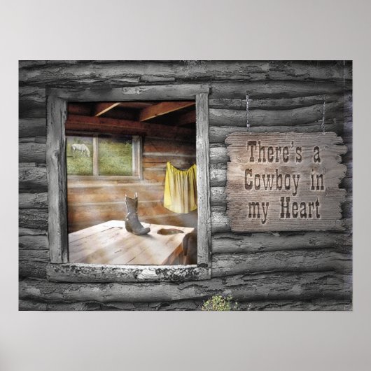 Poster Cowboy dans mon coeur (Devant)