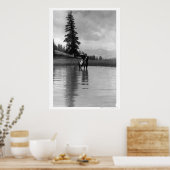 Poster Cowboy dans un étang (Cuisine)