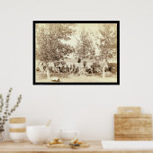 Poster Cowboy Dinner Scene 1887 (Cuisine)