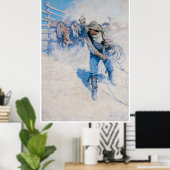 Poster Cowboy lassoing a horse, 1904 (Bureau à domicile)