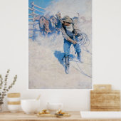 Poster Cowboy lassoing a horse, 1904 (Cuisine)