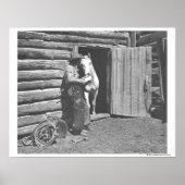 Poster Cowboy lisant une lettre (Devant)