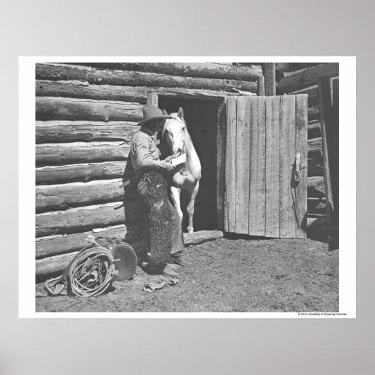 Poster Cowboy lisant une lettre (Devant)