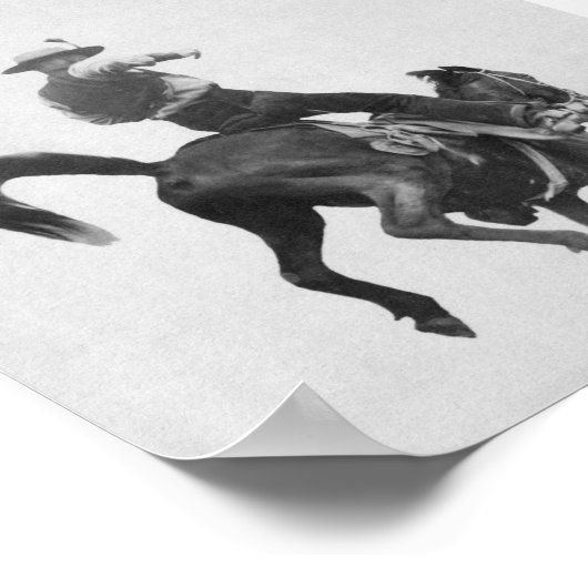 Poster Cowboy Ned Coy Riding Bronco (Coin)