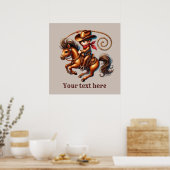 Poster Cowboy occidental personnalisable (Cuisine)