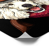 Poster Cowboy Poodle Western Rodeo Cowboy Casquette et Ba (Coin)