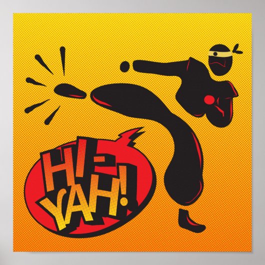 Poster Cowboy pop art - primary (Devant)