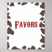 Poster Cowboy Rodeo Western Party favoris Table (Devant)