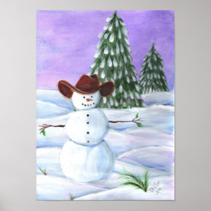Poster Cowboy Snowman
