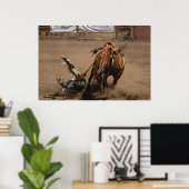 Poster Cowboy tombe de l'éclatement de bronc (Bureau à domicile)