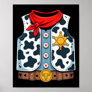 Poster Cowboy Vest Western Sheriff Costume Cool Easy Hall