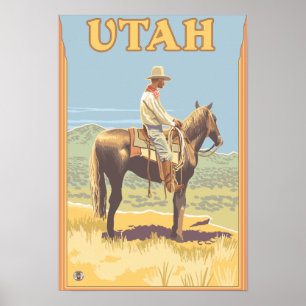 Poster Cowboy (Vue latérale)Utah
