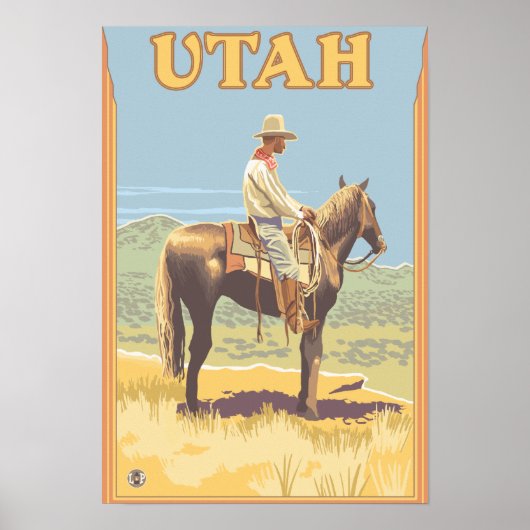 Poster Cowboy (Vue latérale)Utah (Devant)