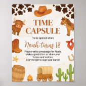 Poster Cowboy Western Rodeo Anniversaire heure Capsule (Devant)