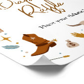 Poster Cowboy Wild West Baby shower Déchets Raffle (Coin)