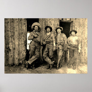 Poster Cowboys de Calgary, Alberta, vers 1883