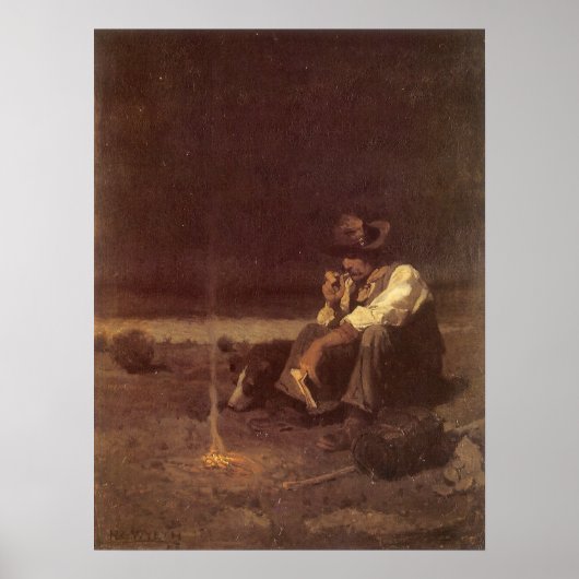 Poster Cowboys de l'Ouest vintage, Herder des Plaines par (Devant)