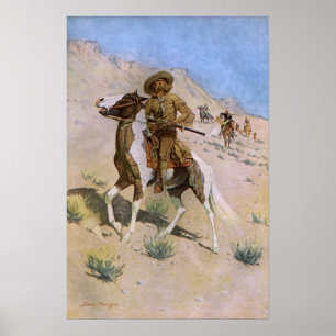 Poster Cowboys militaires vintages, le scout par