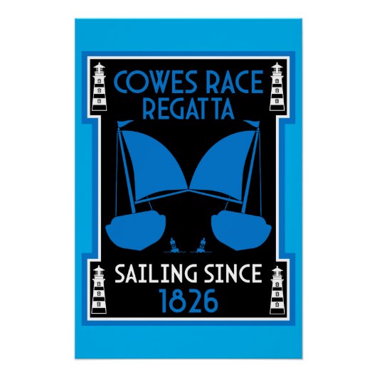 Poster Cowes île de Wight Yacht Regatta (Devant)