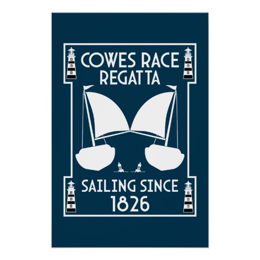 Poster Cowes île de Wight Yacht Regatta (Devant)